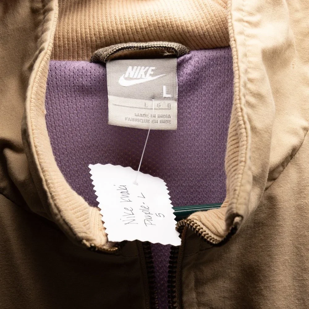 NIKE, Khaki, Tweed and Purple Bomber Jacket Vintage - Picture 4 of 4